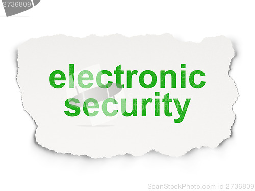 Image of Protection concept: Electronic Security on Paper background