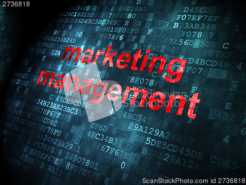 Image of Marketing Management on digital background