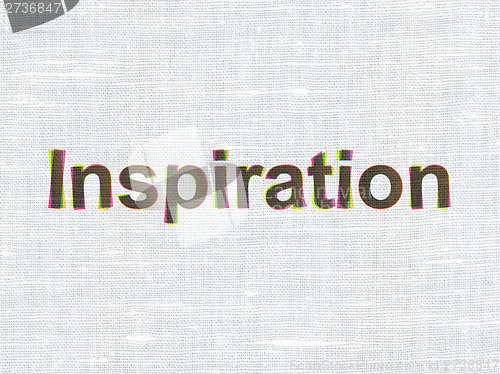 Image of Marketing concept: Inspiration on fabric texture background