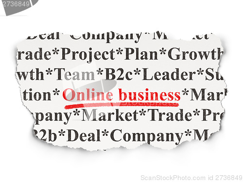 Image of Online Business on Paper background