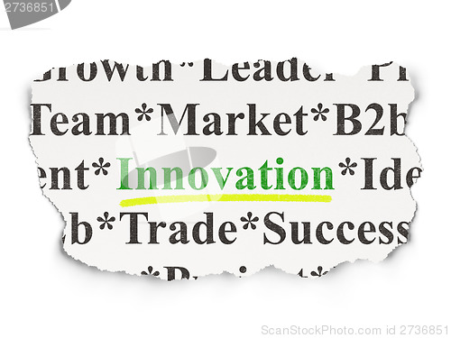 Image of Finance concept: Innovation on Paper background