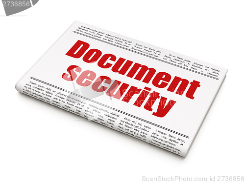 Image of newspaper headline Document Security