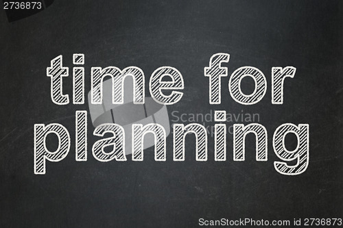 Image of Time for Planning on chalkboard background