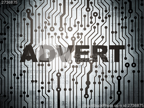 Image of Marketing concept: circuit board with Advert