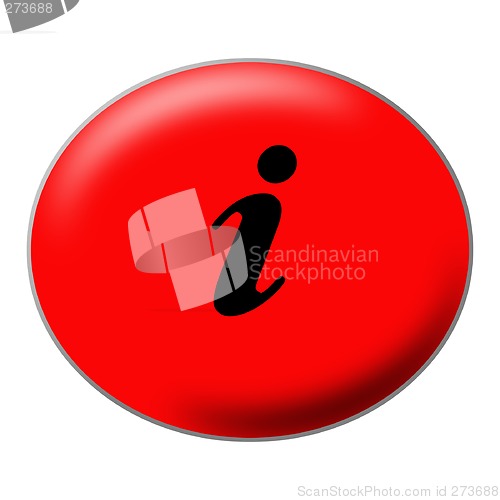 Image of Information Red Oval Button