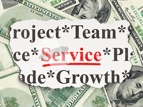Image of Business concept: Service on Money background