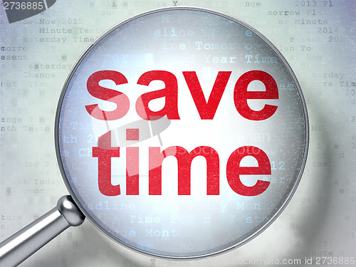 Image of Timeline concept: Save Time with optical glass