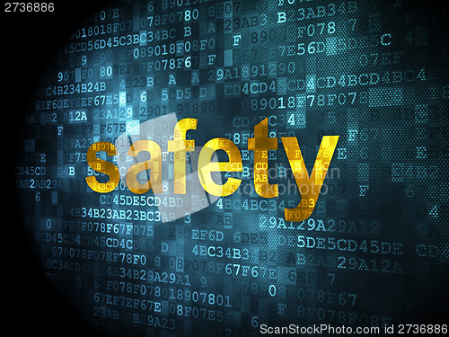 Image of Protection concept: Safety on digital background