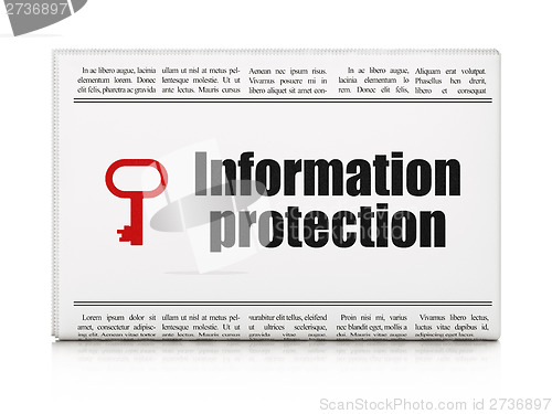 Image of Security news concept: newspaper with Information Protection