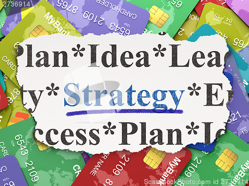 Image of Business concept: Strategy on Credit Card background