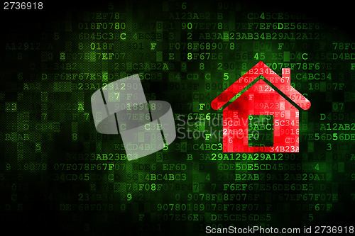 Image of Business concept: Home on digital background