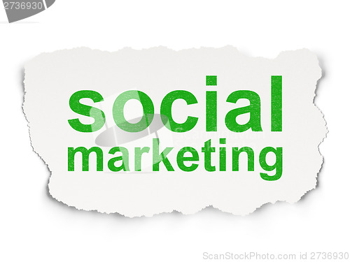 Image of Social Marketing on Paper background