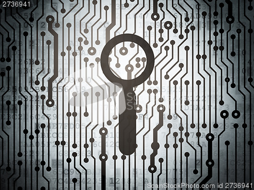 Image of Web design concept: circuit board with Search