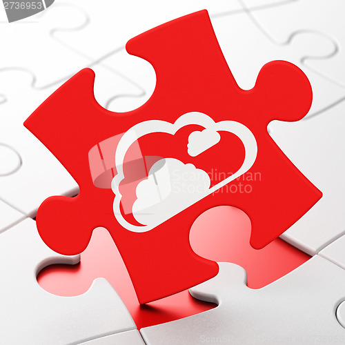 Image of Cloud on puzzle background