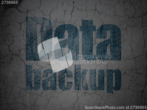 Image of Information concept: Data Backup on grunge wall background