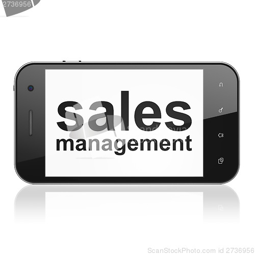 Image of Marketing concept: Sales Management on smartphone