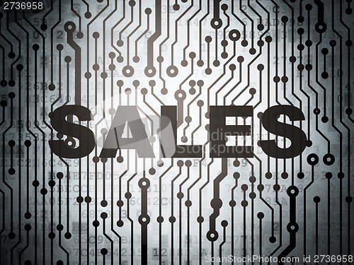 Image of Marketing concept: circuit board with Sales