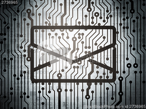 Image of Business concept: circuit board with Email