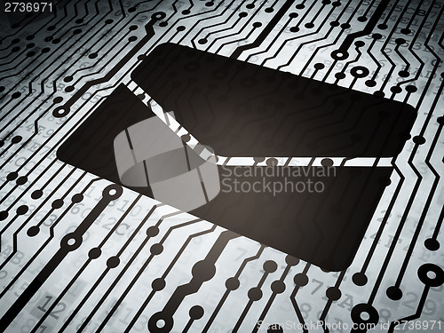 Image of Finance concept: circuit board with Email