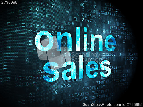Image of Marketing concept: Online Sales on digital background