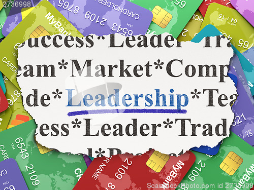 Image of Business concept: Leadership on Credit Card background