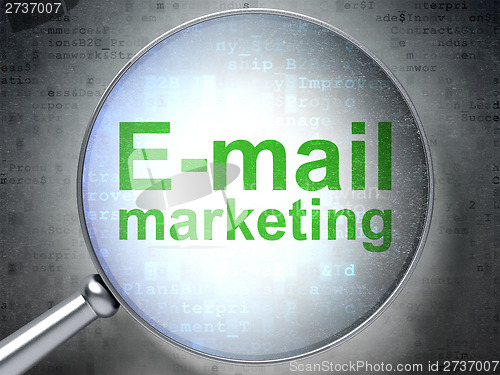 Image of E-mail Marketing with optical glass