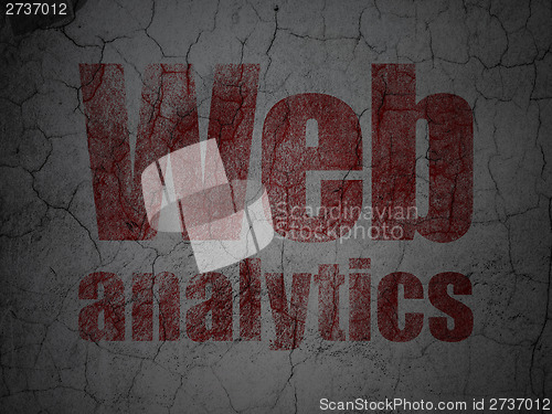 Image of Webdesign concept: Web Analytics on grunge wall background