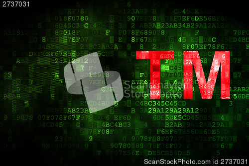 Image of Law concept: Trademark on digital background