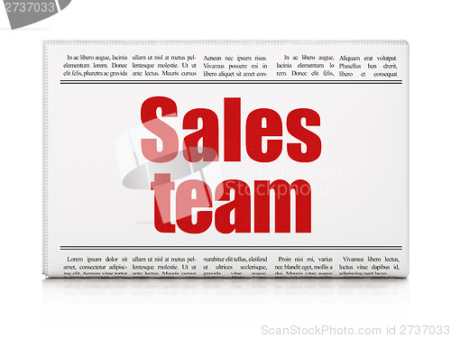 Image of Advertising news concept: newspaper headline Sales Team
