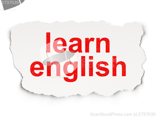 Image of Education concept: Learn English on Paper background