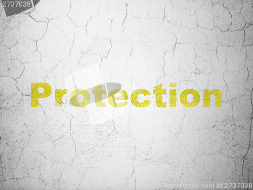 Image of Safety concept: Protection on wall background