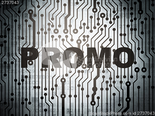Image of Marketing concept: circuit board with Promo