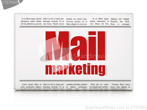 Image of Marketing news concept: newspaper headline Mail