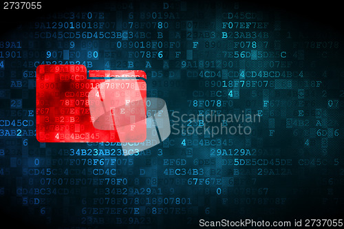 Image of Finance concept: Folder on digital background