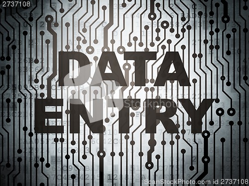 Image of Data concept: circuit board with Data Entry
