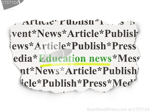 Image of News concept: Education News on Paper background