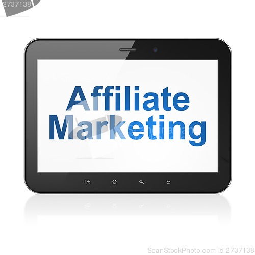 Image of Business concept: Affiliate Marketing on tablet pc computer
