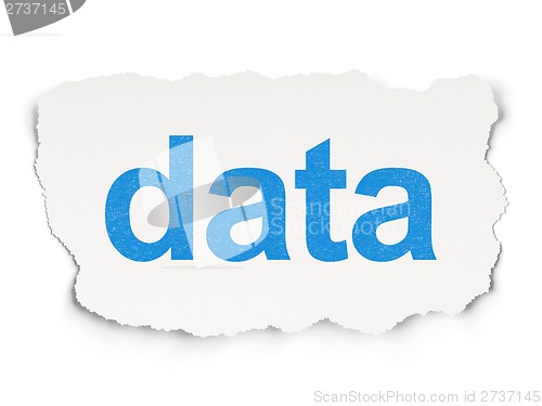 Image of Data concept: Data on Paper background