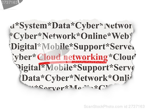 Image of Cloud networking concept: Cloud Networking on Paper background