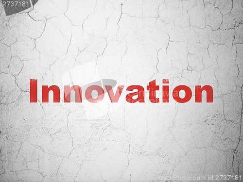 Image of Business concept: Innovation on wall background