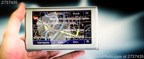 Image of Gps in a man hand.