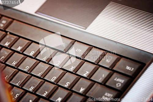 Image of Modern and stylish laptop. 