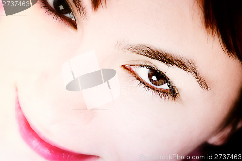 Image of Beautiful young woman face. 