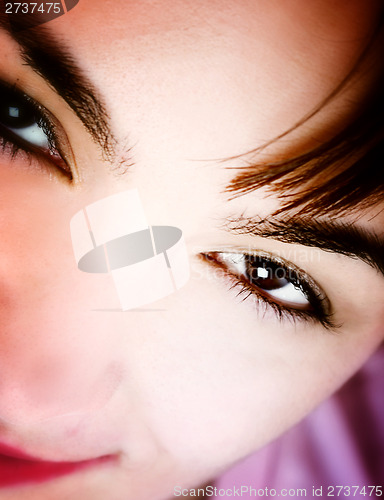 Image of Beautiful young woman face. 