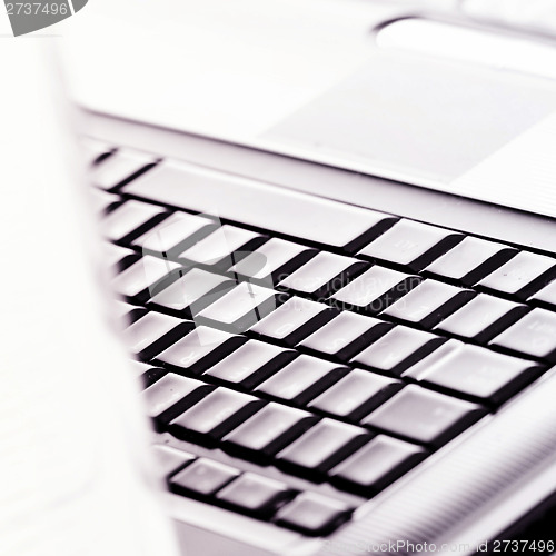 Image of Modern and stylish laptop. 