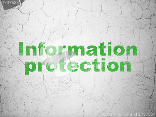 Image of Safety concept: Information Protection on wall background