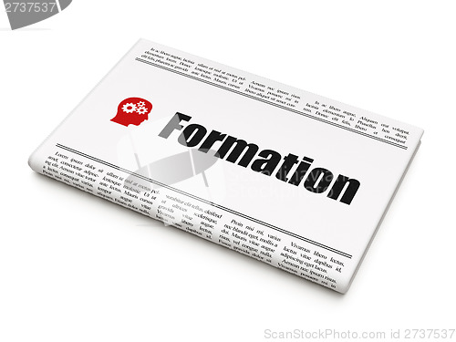 Image of Education news concept: newspaper with Formation and Head