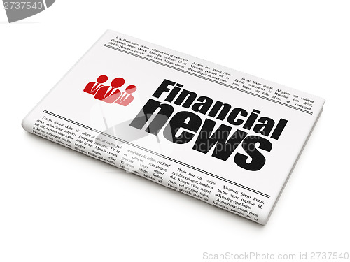 Image of newspaper with Financial News