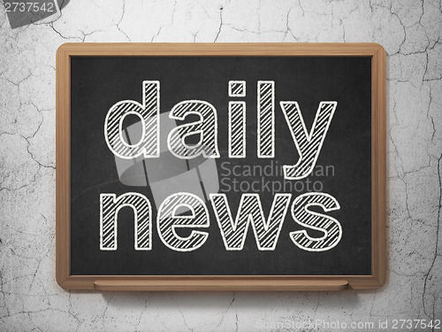 Image of News concept: Daily News on chalkboard background