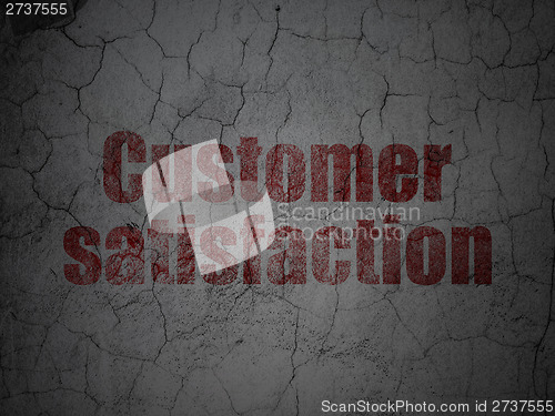 Image of Marketing concept: Customer Satisfaction on grunge wall